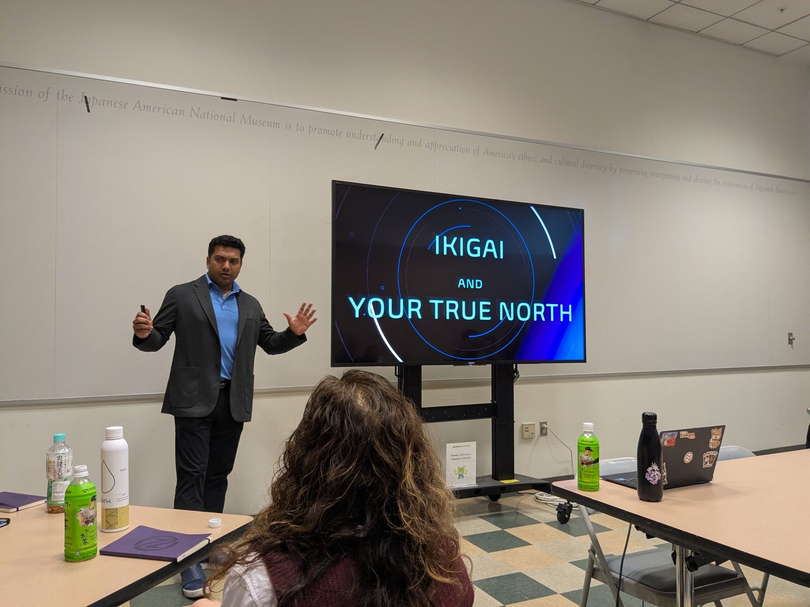 Dr. Dhru Beeharilal presenting on Ikigai and Your True North