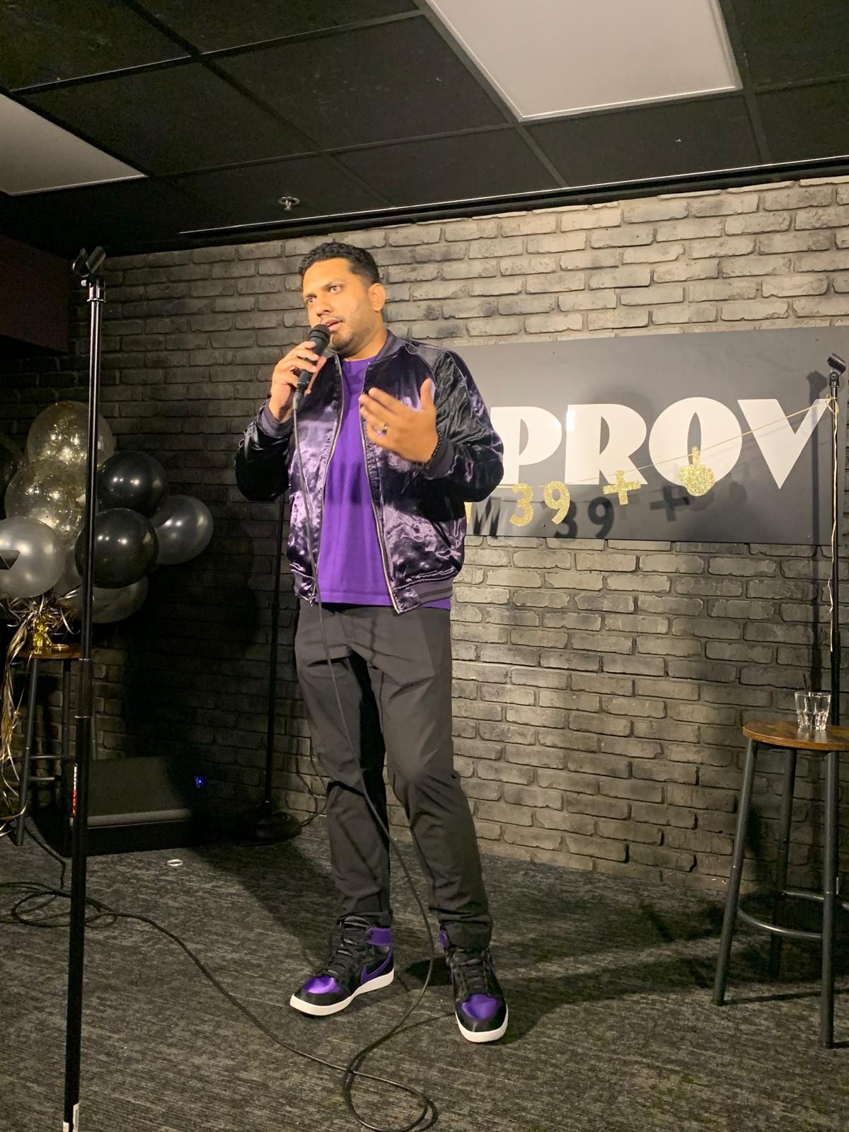 Speaking at The Improv