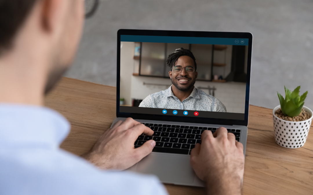 leadership zoom session with one person on the screen